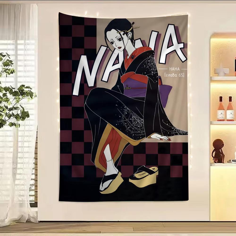Japanese Classic Anime NANA Colorful Tapestry Wall Hanging Hippie Flower Room Decoration Home Decor Dorm Wall Art Background