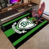 Green Shield Emblem Design Printed Area Rug for Office, Chair Rug, Decorative Carpet Floor Mat, Large Size Fan Gifts Christmas Gifts