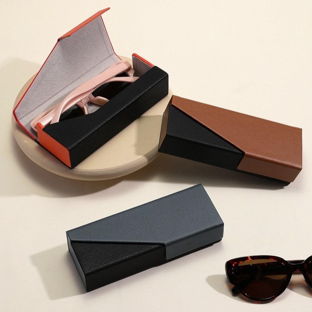 Anti-pressure Glasses Box Leather Spectacle Case Vintage Eyeglass Box for Women Men