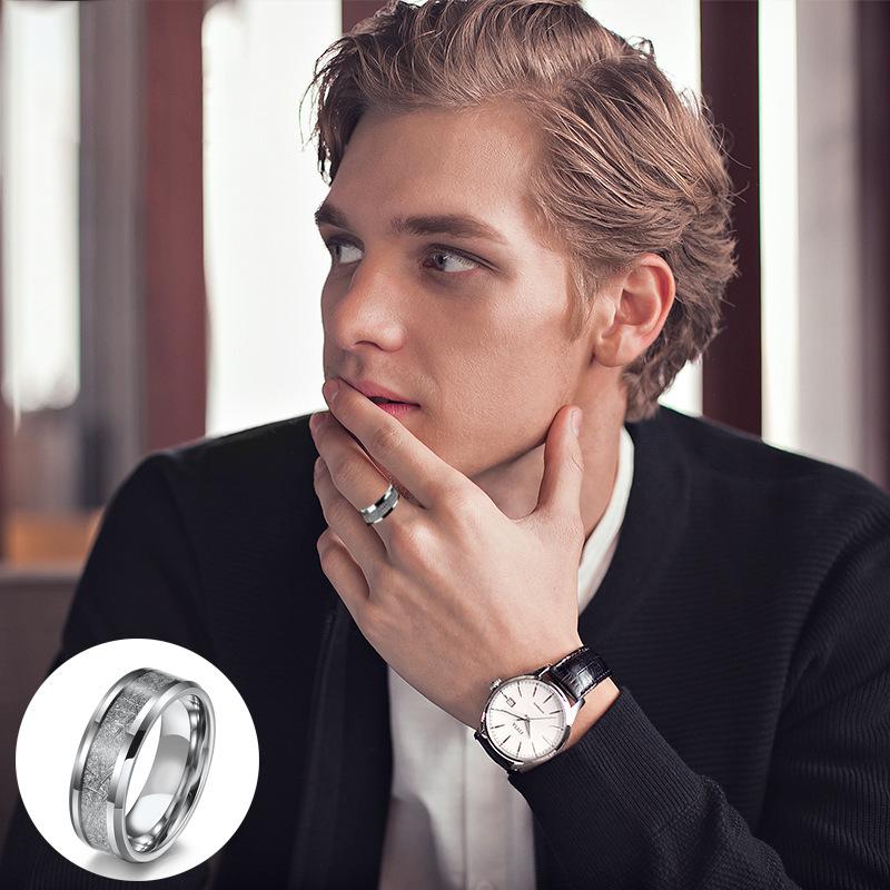 Mode Titanium Stalen Ring Heren Mist Losse Zijden Ring Hip Hop Temperament Trend Roestvrij Stalen Ring