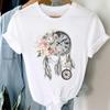 Tricou cu mânecă scurtă din anii 90 cu mânecă scurtă cu imprimeu pentru femei