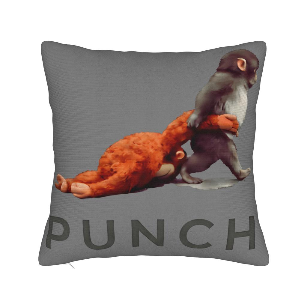Pillow Cover Baby Monkey Punch Cute Monkey Punch Vintage Pillow Case For Sofa Bedroom Home Decor Pillowcases