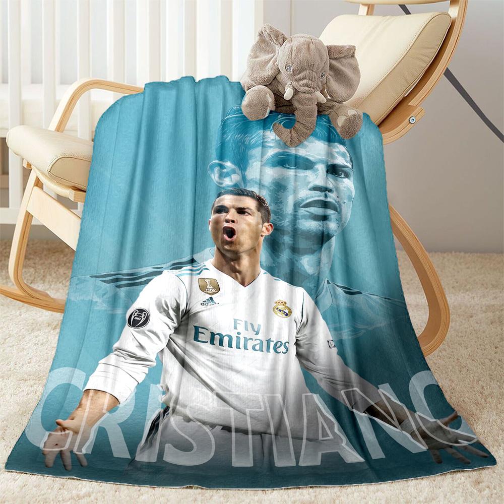 Cristiano Ronaldo Celebration Blanket Durable Comfort Suitable for Picnics Office Chair for All Seasons Digital Print Birthday Christmas Gift Blanket