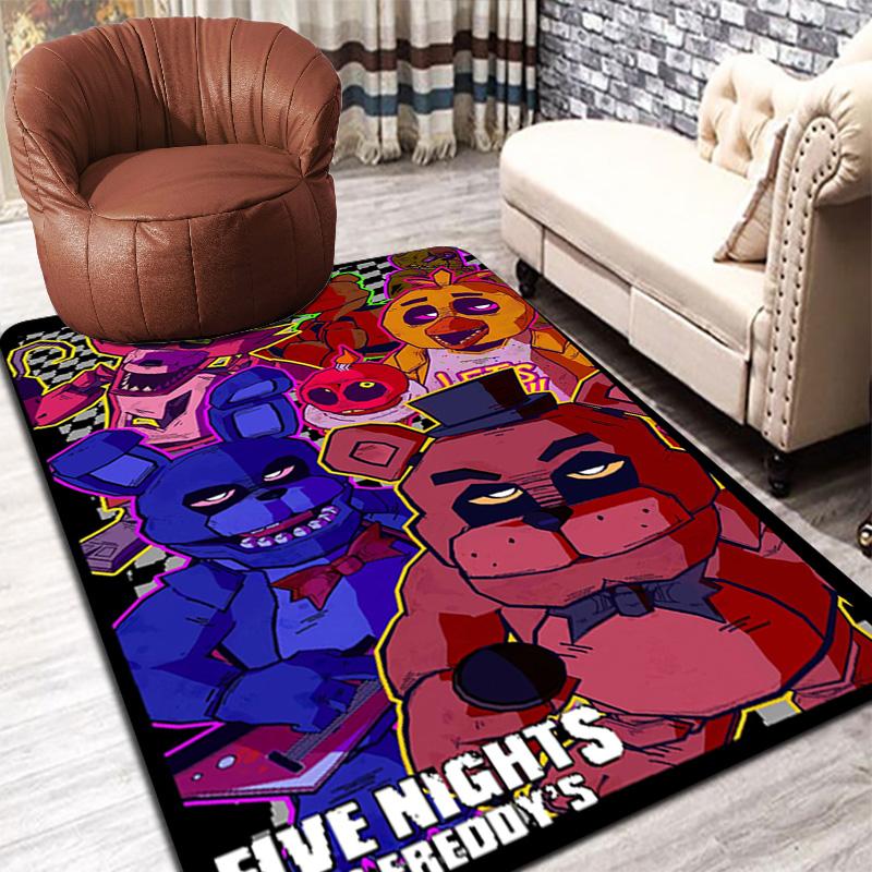 Five Nights At Freddy's Rug Floor Mat for Living Room or Bedroom Soft and Comfortable Carpet a Gift for Birthday and Holiday.