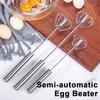Semi-automatic Egg Beater 304 Stainless Steel Egg Whisk Manual Hand Mixer Self Turning Egg Stirrer Kitchen Accessories Egg Tools