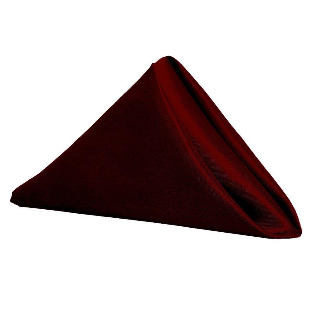 Restaurant Solid for Wedding Party Dinner Table Napkins Satin Cloth Napkins with Hemmed Edges