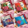 Anime Food A-AppleS And OnionS Cushion Cover Anti-dustmite Pillowcase Invisible Zipper Silky Short Plush Sofa Cushion Cover