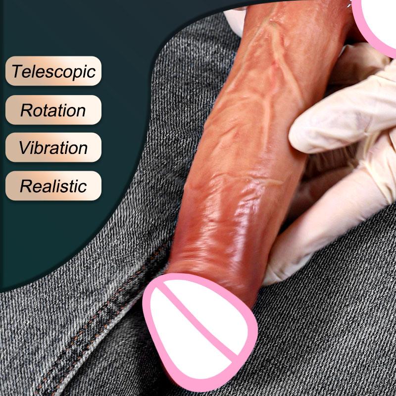 Heating Vibrator Dildos For Women Vibrating Penis Realistic Dildo Anal Dildo Female Sex Tool Thrusting Dick Sex Toys For Adult