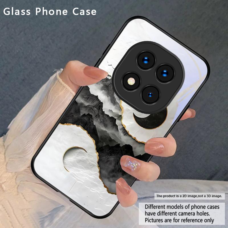 Schneeberg-Cluster Für Redmi Note 8 9 9S 12S 10 Pro 11 12 13 Pro+ 14 Pro K60 Ultra 13C 14C A3 12 13 Schwarze Glas-Handyhülle