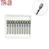 10 teile/satz Dental Diamant Bohrer Bohrer für High Speed ​​Handpiecess Medium Zahnarzt Werkzeuge Dental Diamant Bohrer Bohrer TR-28