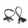 M12 4 Pin Core Aviation Head To Aviation Head Male To 2 Female To 2 Male Extension Y Splitter Cable Adapter for Camera Connector