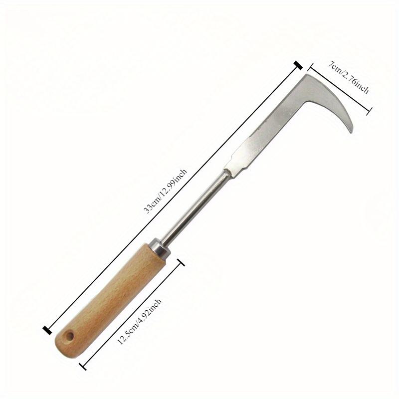 Manual Weeding Tool with Beechwood Handle and Stainless Steel Blade KTY