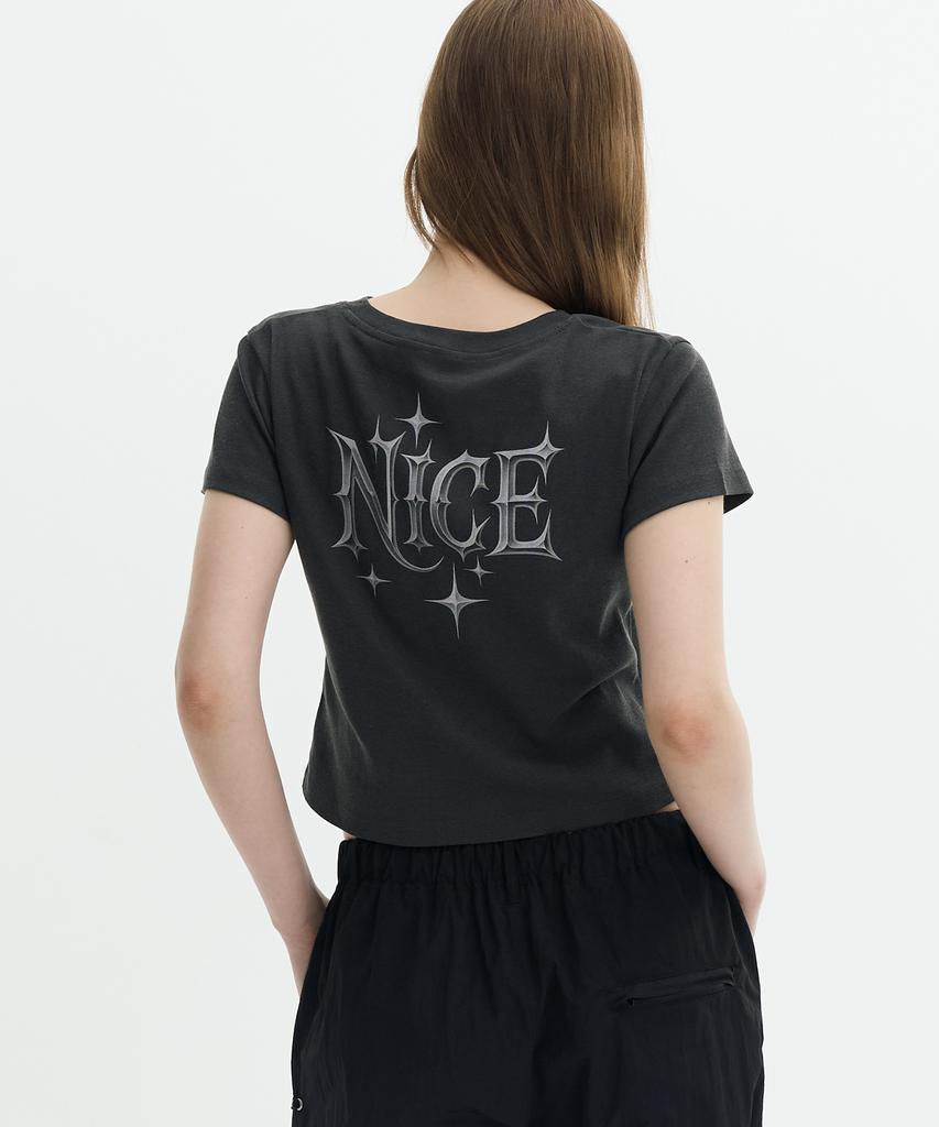 Keuleogsi Pigment Nice Crop Top Charcoal