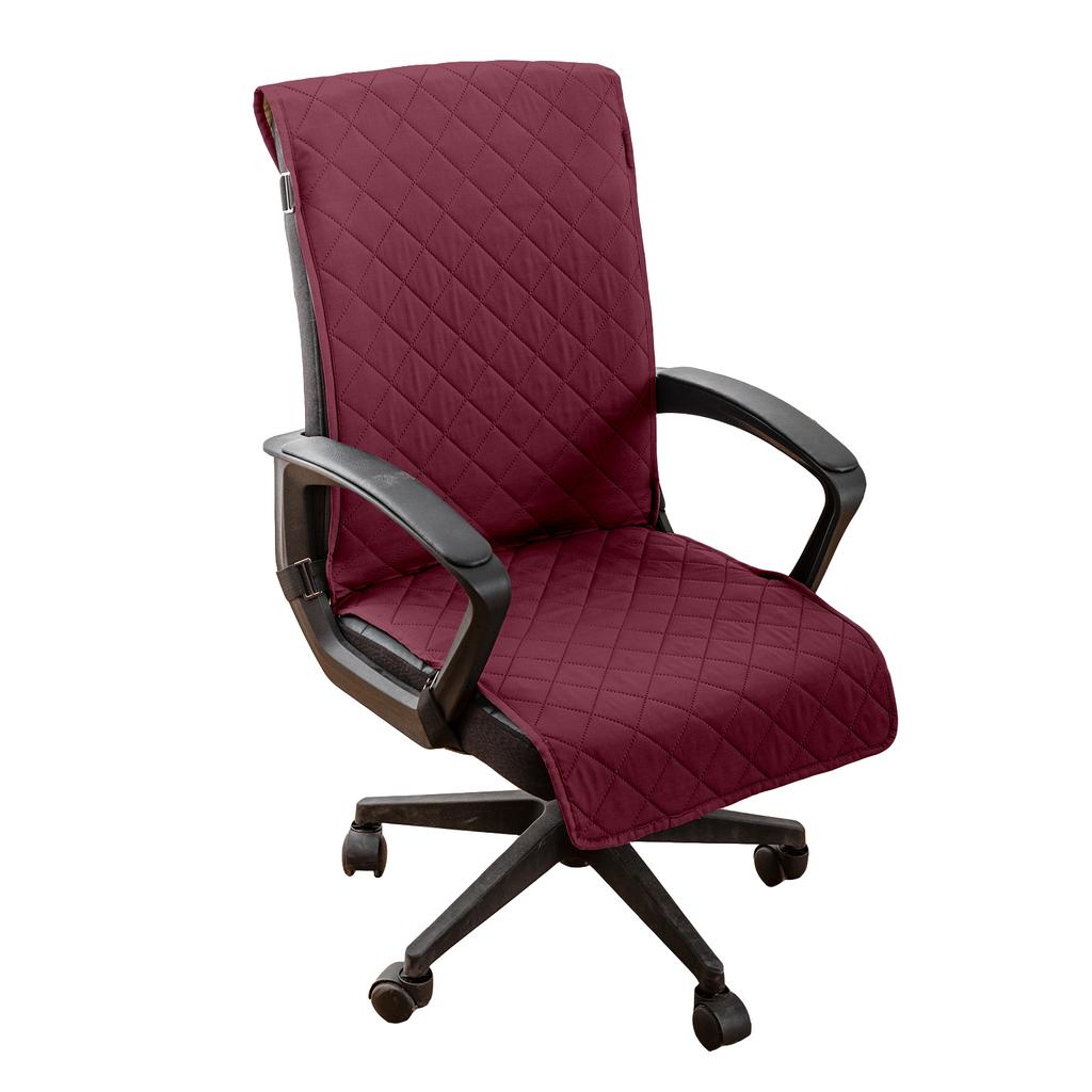 Omkeerbare bureaustoelhoes Eetkamerstoelhoes Zachte bureaucomputer Antislip gesp voor fauteuil of stoel zonder armleuningen Hoes