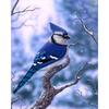 Diamant-Stickerei Blaue Vögel auf dem Ast Runde Strass Mosaik Diamant Malerei