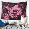 VIKAMA Sweet Cool Dark Gothic Girl Tapestry Manga Style Atmosphere Ins Style Room Decoration Home Decoration