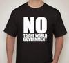 NO To One World Government NWO Anarchy Anarchist T Shirt New World Order