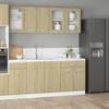 Vidaxl Set of 4 Kitchen Cabinets, Sonoma Oak, Wood-Based Material