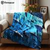 Anime Underwater Whale Diver Soft Flannel Blanket Breathable Warm Throw for Office Car Sofa Kids Room Birthday Xmas Gift