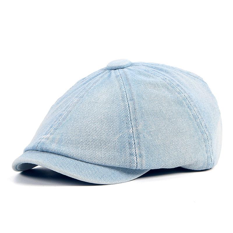 Denim Hat Womem Men Beret Flat Cap Fashion 2026 Vintage Korean Boina Hombre Washable Cotton Peaky Blinders Black Newsboy Cap