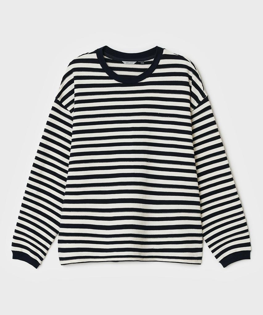 Bellie Multi-Stripe Long Sleeve - Navy