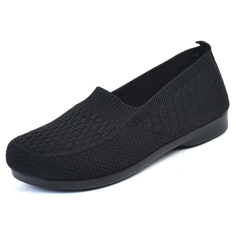 Old Beijing Cloth Shoes Are Breathable and Comfortable, One-pedal Flat Shoes, Fashionable and Versatile Mother Shoes, Daily Casual Women's Single Shoe