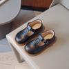 Kinder Mary Janes Britischer Stil T-Riemen Drei Farben Vintage 21-30 Lederschuhe für kleine Mädchen All-mtach-Schulkinder-Flats