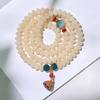 108 Natuurlijk Witte Bodhi Zaad Mala Armband - Chinese Zen Boeddhistische Gebedskralen, Unisex Meditatie Handhouding Rozenkrans, Minimalistische Spirituele Sieraden