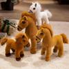Simulation Pony Doll Plush Toy Zodiac Horse White Pony Doll Children's Rag Doll Birthday Gift