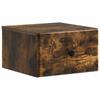 Wall Mounted Nightstand Smoked Oak 34.5 X 33 X 20 Cm
