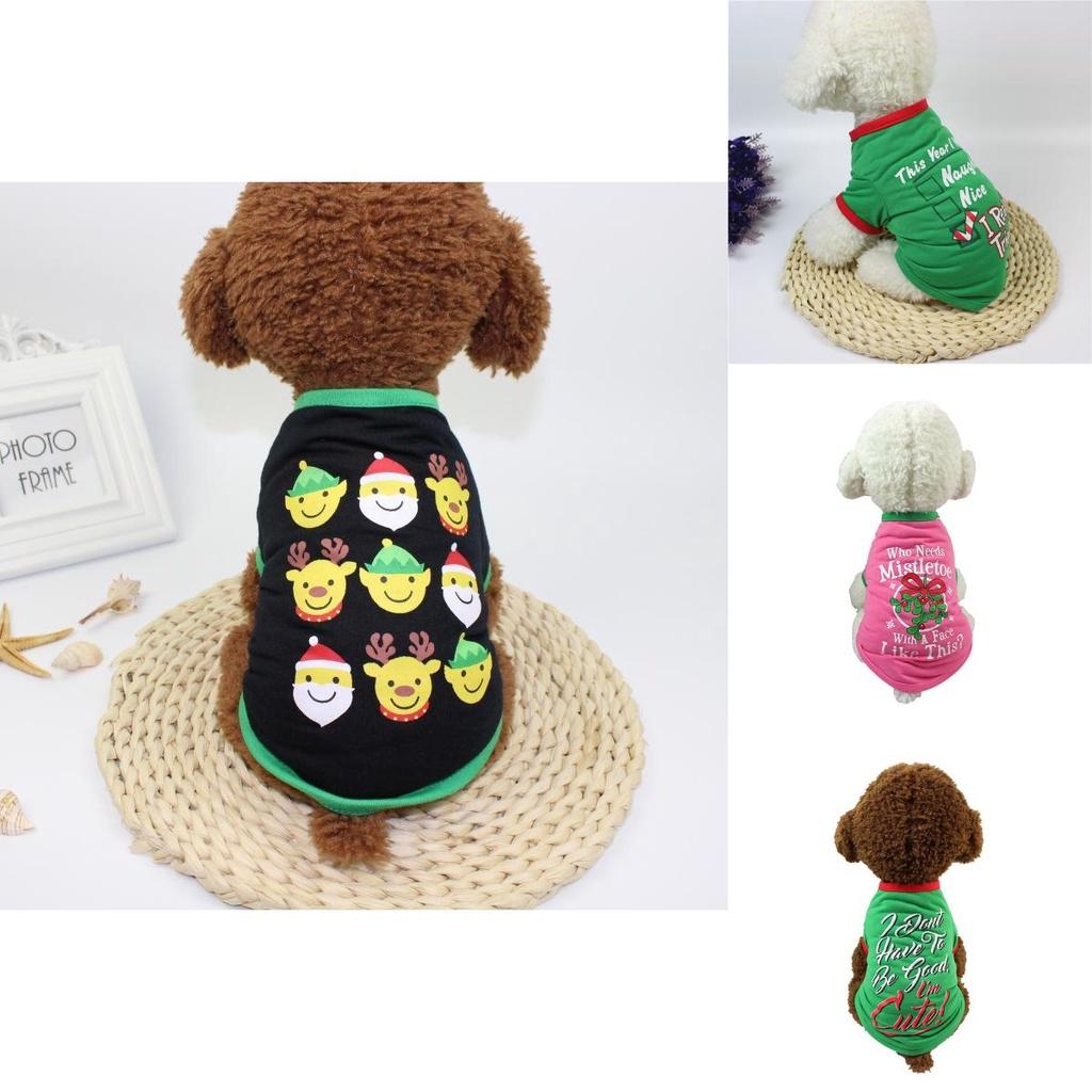 Festive Christmas Pet Clothes Dog Santa Sweater Shirt For Stylish Puppies And Cats
