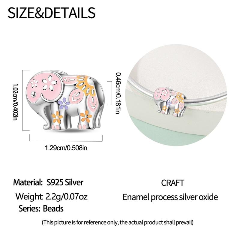Brand New Authentic Original Elephant Charm Bead Components Bead Components Pendant Bead Component Copper Metal Dog Cat Charm Bead Components Bead