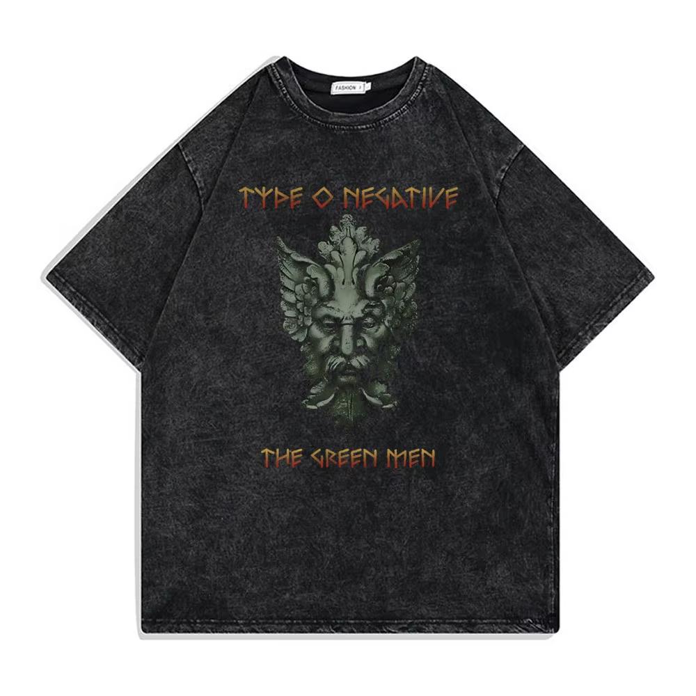 Rock Band Type O Negative Suspended In Dusk Streetwear Washed Vintage Tshirt Oversize Tee Men Women Casual Top