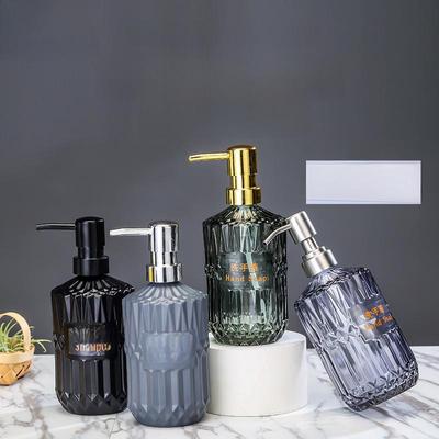 Nordic Glass Bathroom Bottles: Shower Gel, Lotion, Hand Sanitizer Dispensers