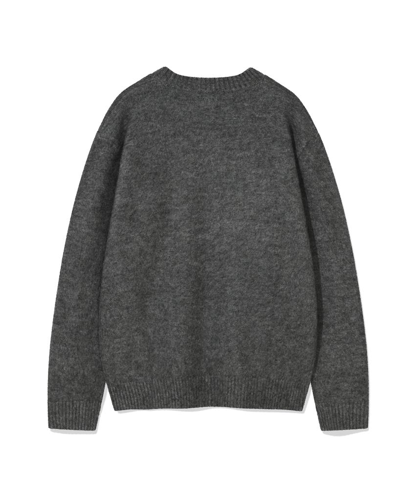 WACKY WILLY Hairy Pullover Knit Grey