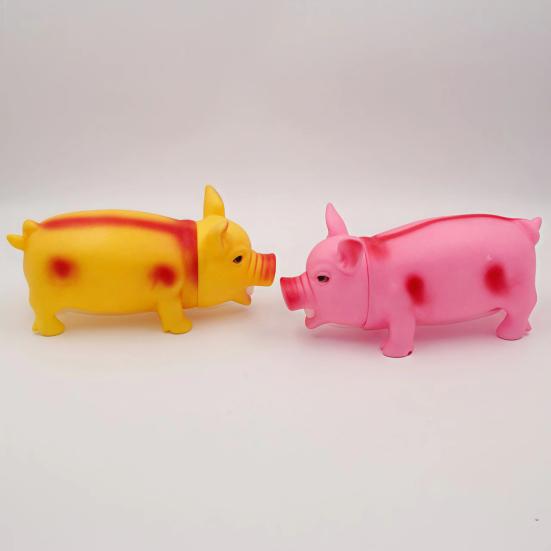 Screaming Pig Squeaky Toy with Realistic Sound Soft TPR Stress Relief Fidget for Kids Adults Cute Animal-Shaped Decompression Gadget