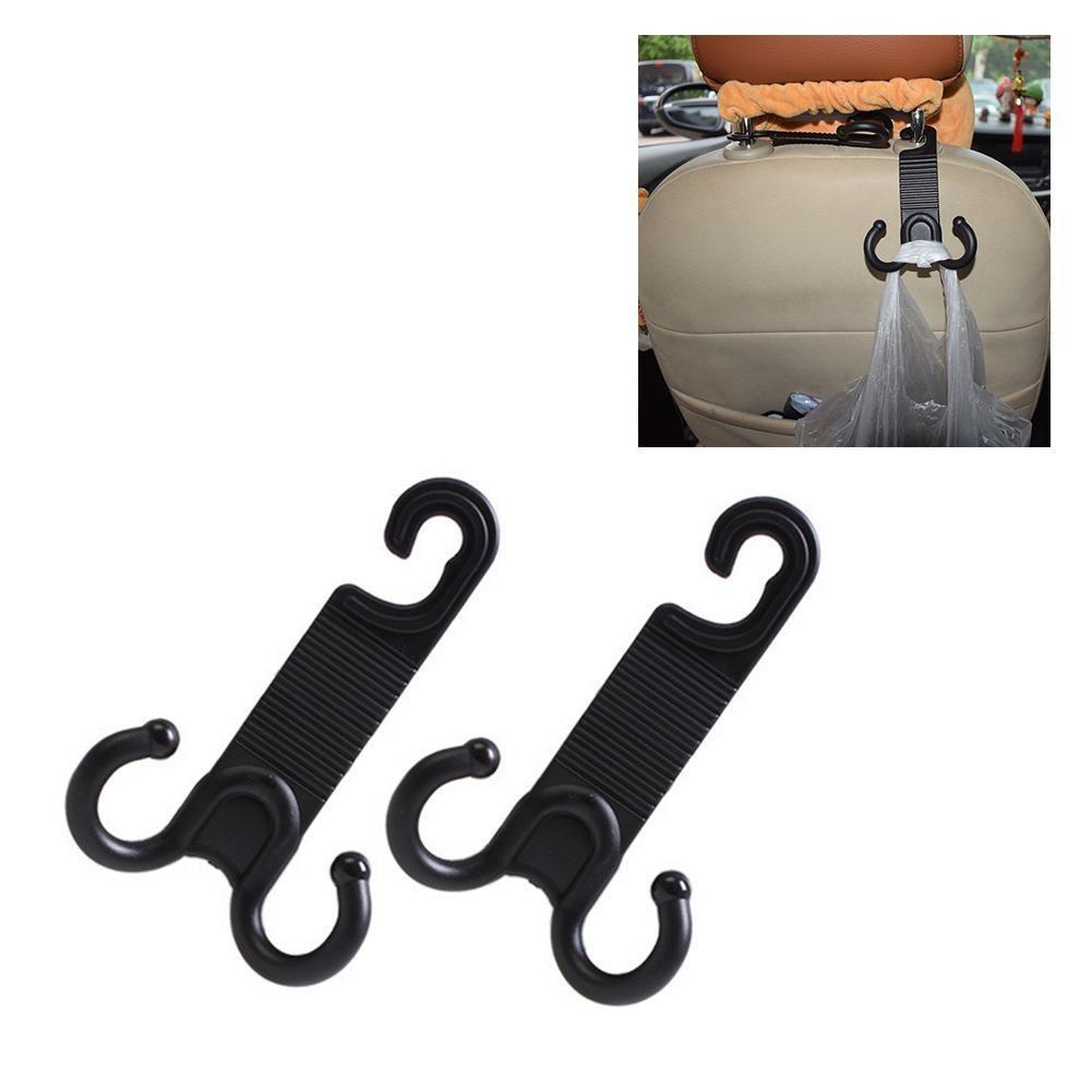 New 2 Pcs Stainless Steel Stable Car Seat Hooks Car Kit