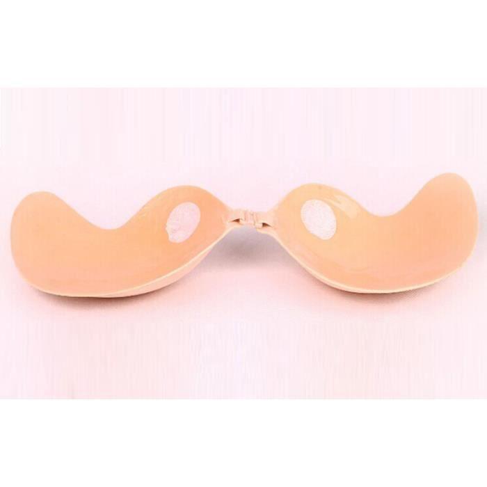 Push-Up-BH - Unsichtbarer BH - Beige - Silikon - Ohne Bügel - Bequem