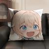 Jean Cute Cute Genshin Impact Cushion Cover Natural Linen Organic Fabric Double-Sided Printing Sofa Home Decor Gift Pillow Case