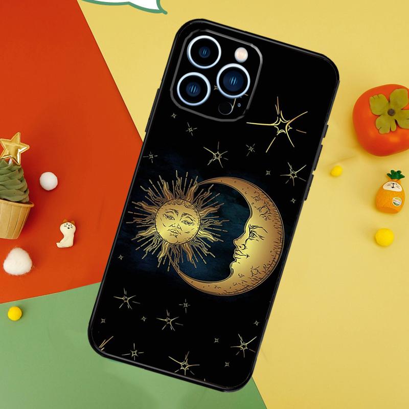 Sun Moons Star Signs Celestial Phone Case For iPhone 18 17 Pro Max 16 15 14 12 11 13 Pro Max Plus 12 13 Mini 16e 17 Air Cover