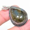 Labradorite Gemstone 925 Sterling Silver Gift Jewelry Pendant 1.77"
