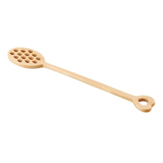 Stirring Spoon Hole Design Long Handle Multi-use Wooden Mixing Stick Tableware Food Grade Honey Coffee