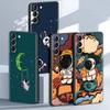 Astronaut Universe Case For Samsung Galaxy S22 S21 Ultra S20 FE S10 S9 S8 Plus Note 20 10 Lite Black Soft Phone Cover