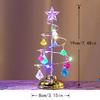 LED Kryštálový vianočný stromček: Galvanicky pokovaný železný stolový ornament a nočné svetlo