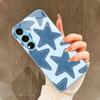 Attractive Blue Star PhoneCase for Samsung Galaxy S26 S25 S24 S23 S22 FE Ultra Plus Built-in glass feel bare machine Men women