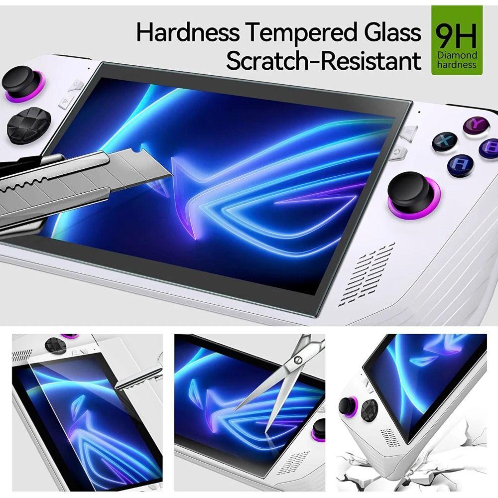 2pcs Game Accessories Screen Protector Tempered Glass for ROG Ally X 2024 Anti Fingerprint