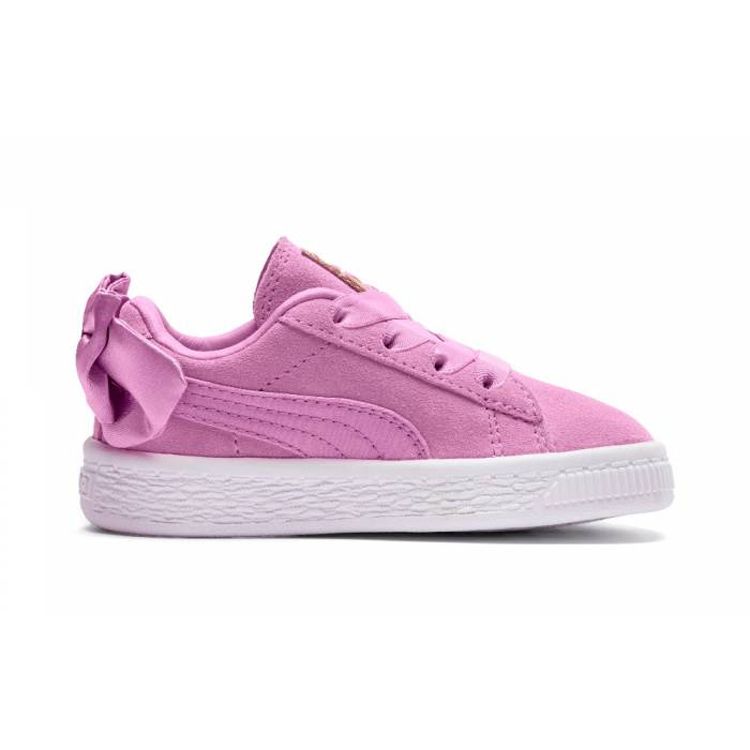 Puma Pantofi sport AC Suede Bow pentru copii mici, Orchid, Roz 367318-05