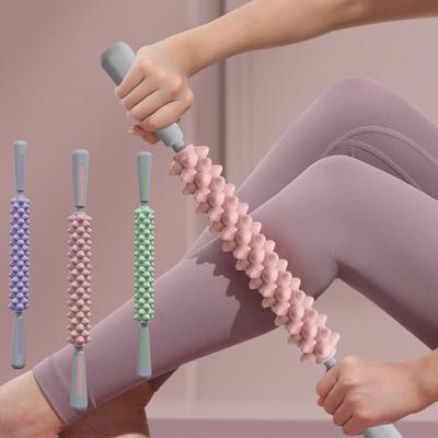 Massage Stick Yoga Fitness Wolf Teeth Muscles Massage Stick Calves Thighs Quadriceps Arm Forearm Relaxation Artifact Roller 48cm