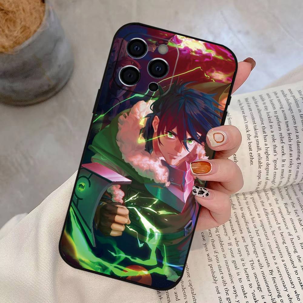 The Rising of the Shield Hero Phone Case For iPhone 17,16,15,14,13,12,11 Plus,Pro Max,XS,Soft Silicone Black Cover
