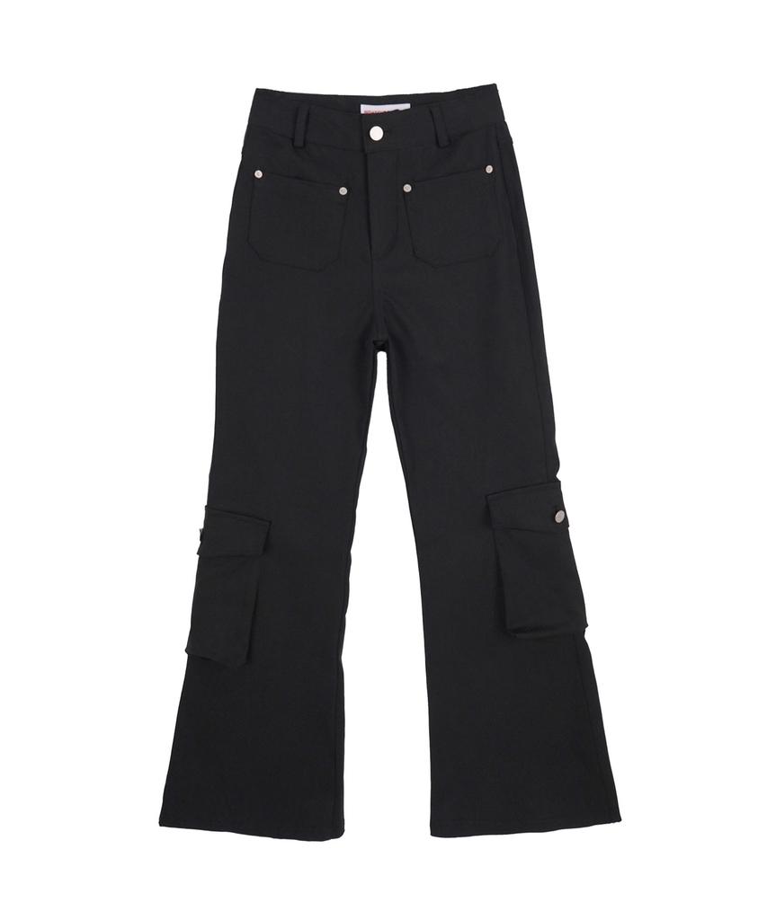 HIGH SCHOOL DISCO Pocket Cargo Bootcut Pants_Black